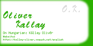 oliver kallay business card